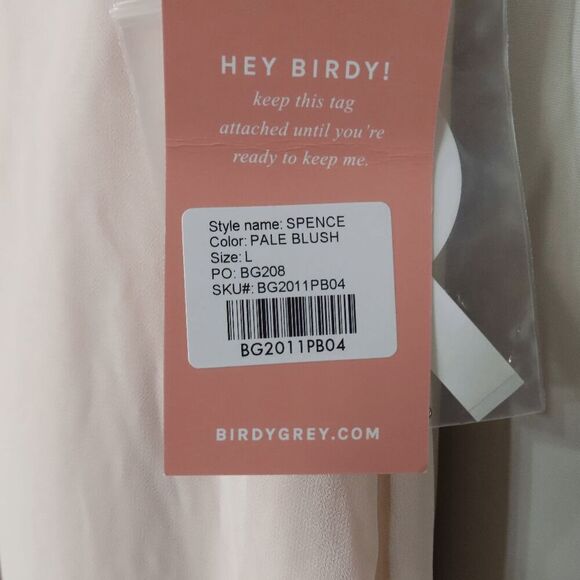 Birdy Grey Pale Blush Spence V-Neck Convertible Dress Large - Picture 8 of 10